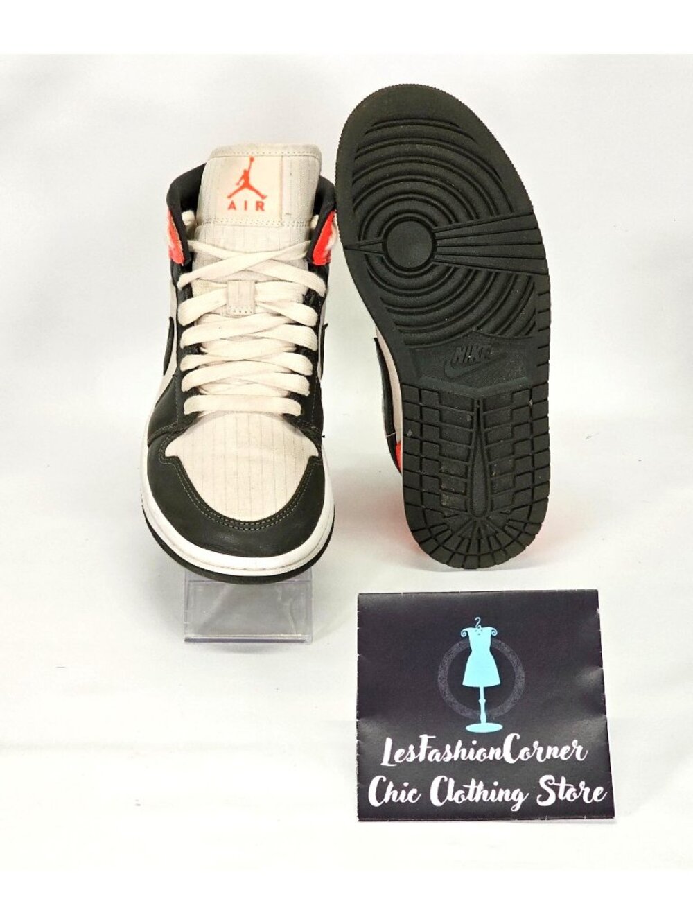 Nike Air Jordan 1 Mid SE Light Orewood Brown Sneakers Leather Size 6.5 Young 010 - Picture 4 of 16